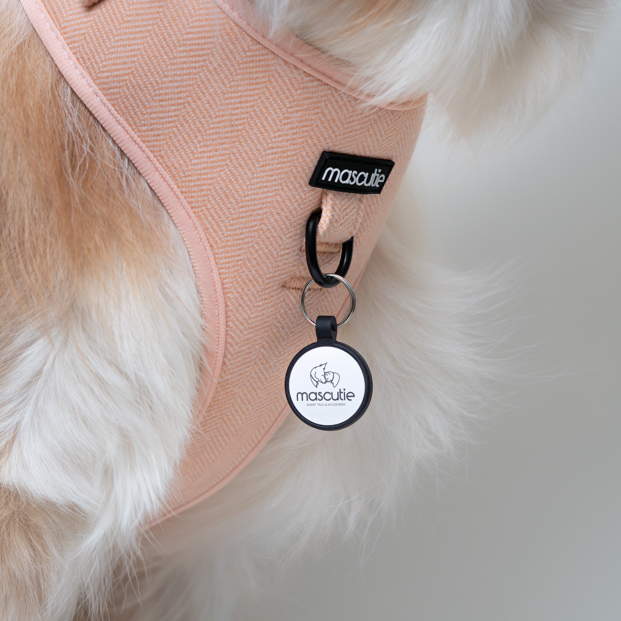 Arnés Tweed Peach + M-Tag